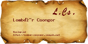 Lombár Csongor névjegykártya