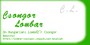 csongor lombar business card